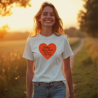 Load image into Gallery viewer, Follow Your Heart It Knows the Way Heavyweight Cotton T-Shirt – Classic Fit &amp; Durable Design
